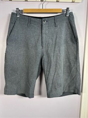 Volcom Men's Gray Stretch Flat Front Shorts Size 30
